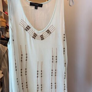 Sanctuary Cream Beaded Tank Top
